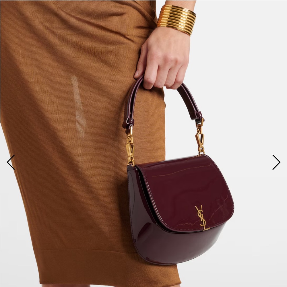 NWOT Saint Laurent Patent Leather mini Voltaire Top-shoulder Bag - Picture 6 of 16